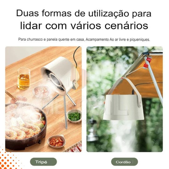 Mini exaustor portátil para cozinha