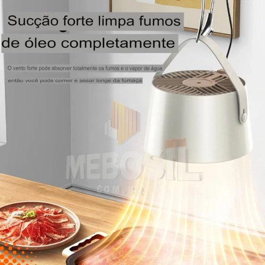 Mini exaustor portátil para cozinha